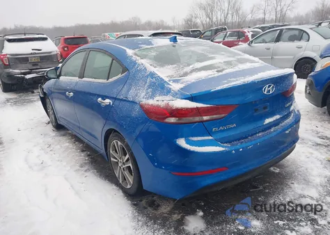 2017 Hyundai Elantra Limited из США, поврежденный, VIN 5NPD84LF7HH129613